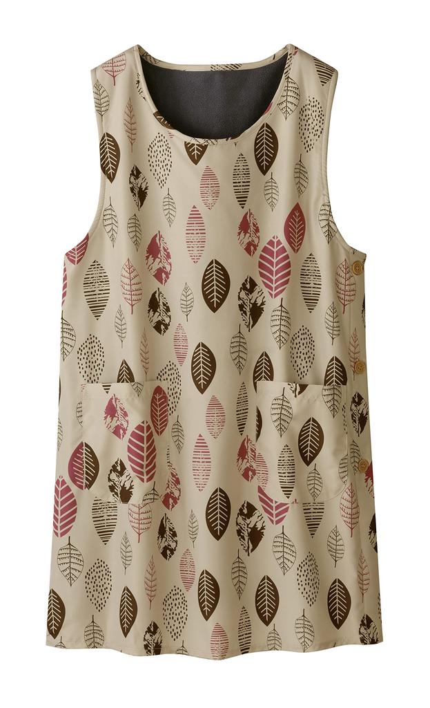 Servan Warm Tunic Size LL Fleece-Lined Apron, Beige,