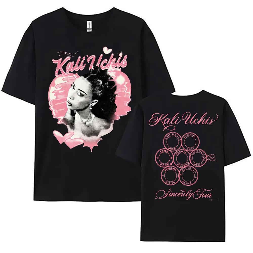 Album Sincerely KALI UCHIS Singer Tshirts Summer Unisex Streetwear Short Sleeve Cotton O-neck T-shirt Fashion Casual Women Tees