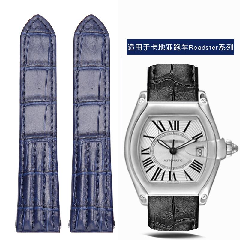19 мм 20 мм Для Cartier Roadster W6206018 W6206017 Нейлоновый ремешок для часов Мужской Холст Быстрый Металлический адаптер Кожа коровы Аксессуары ремешка для часов