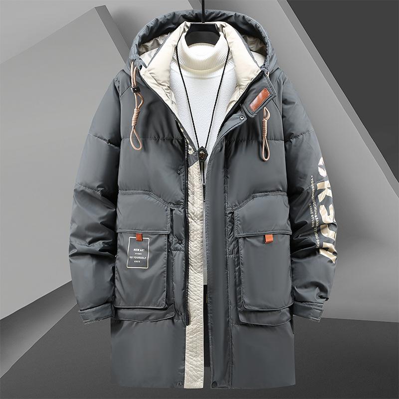 Winter Men's Large Size Mid-length Loose Casual Thick Down Jacket