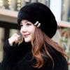 Норковая шапка женская зимняя теплая защита ушей сумка для головы модель для женщин среднего и пожилого возраста берет восьмиугольная шапка от снега искусственный мех