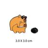 Капибара и юдзу эмалевые булавки индивидуальные значки украшения в виде животных подарок для друзей подарок