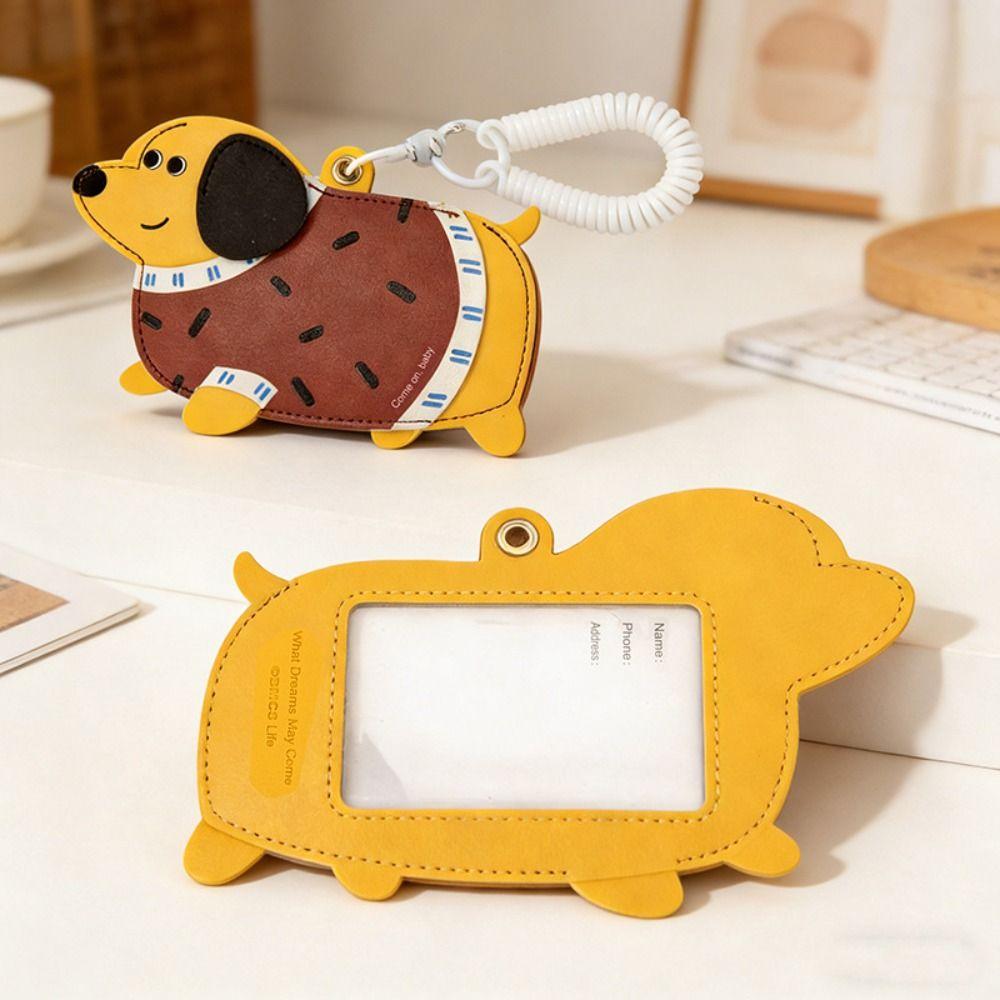 Multifunction Dachshund Card Holder baggage tag Luggage Tag Portable Card Case Outdoor