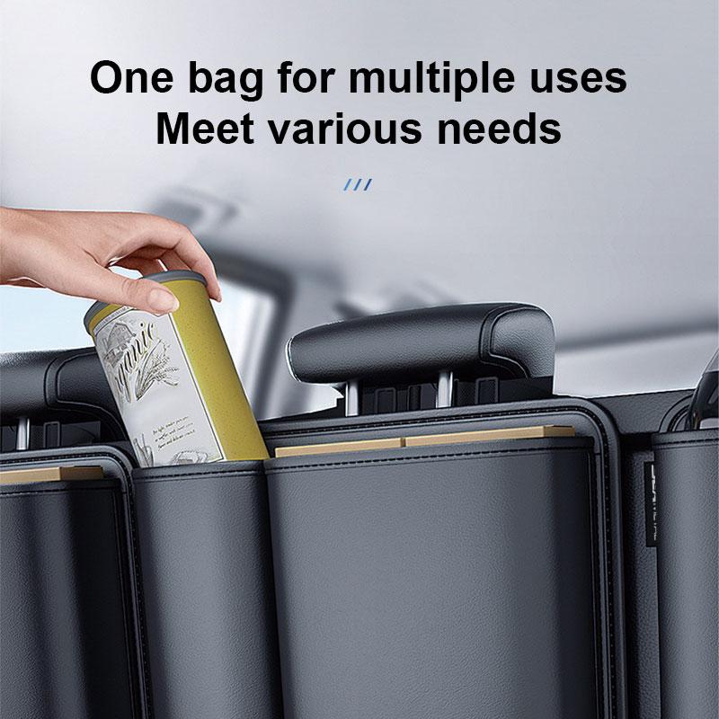 SEAMETAL Кожаный органайзер для хранения в багажник автомобиля, съемный карман на спинку сиденья, подвесные органайзеры для джипов, внедорожников, минивэнов