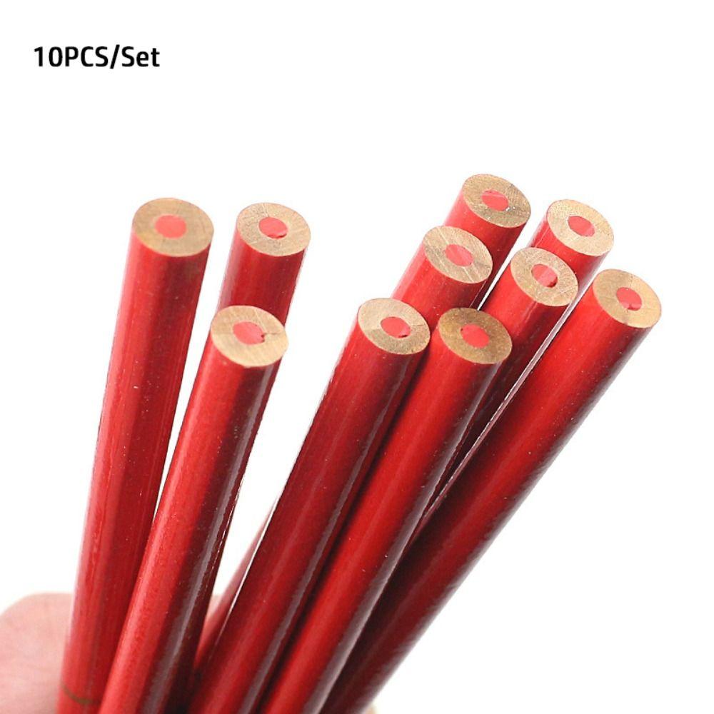 10 шт./набор Черные карандаши для плотника Синие Красные карандаши-маркеры Креативные карандаши для деревообработки Подарок