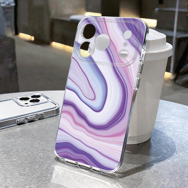 Чехол для iPhone 17 Pro Max Чехол iPhone 16 Pro Max 15 14 13 11 17E 16E Акварельный Мраморный Принт Ударопрочный Прозрачный Мягкий ТПУ Силиконовый Чехол