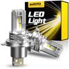 AUXITO H4 LED Headlight for Car Inspection Compatible, Integrated H4 LED Bulb, HI/LO Switching,