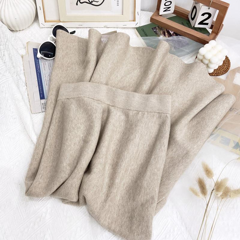 Вязаная юбка миди или макси с хвостом русалки для женщин, осенне-зимняя, с высокой посадкой и облегающая бедра, юбка-полусолнце