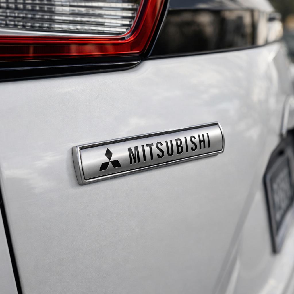 1pcs Mitsubishi metal Car Fender side logo Car door Rear Bumper tail door Emblem car door Car emblem sticker styling Accessories