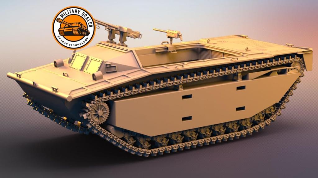 IDAP Technology American LVT2 Amphibious Troop Carrier 3D Printer Kit PD72119 1/72