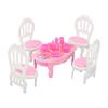 Обеденный стол и стулья для кукольного домика 1:16 безопасных пластиковых миниатюрных стульев для столов и стульев для самостоятельного изготовления