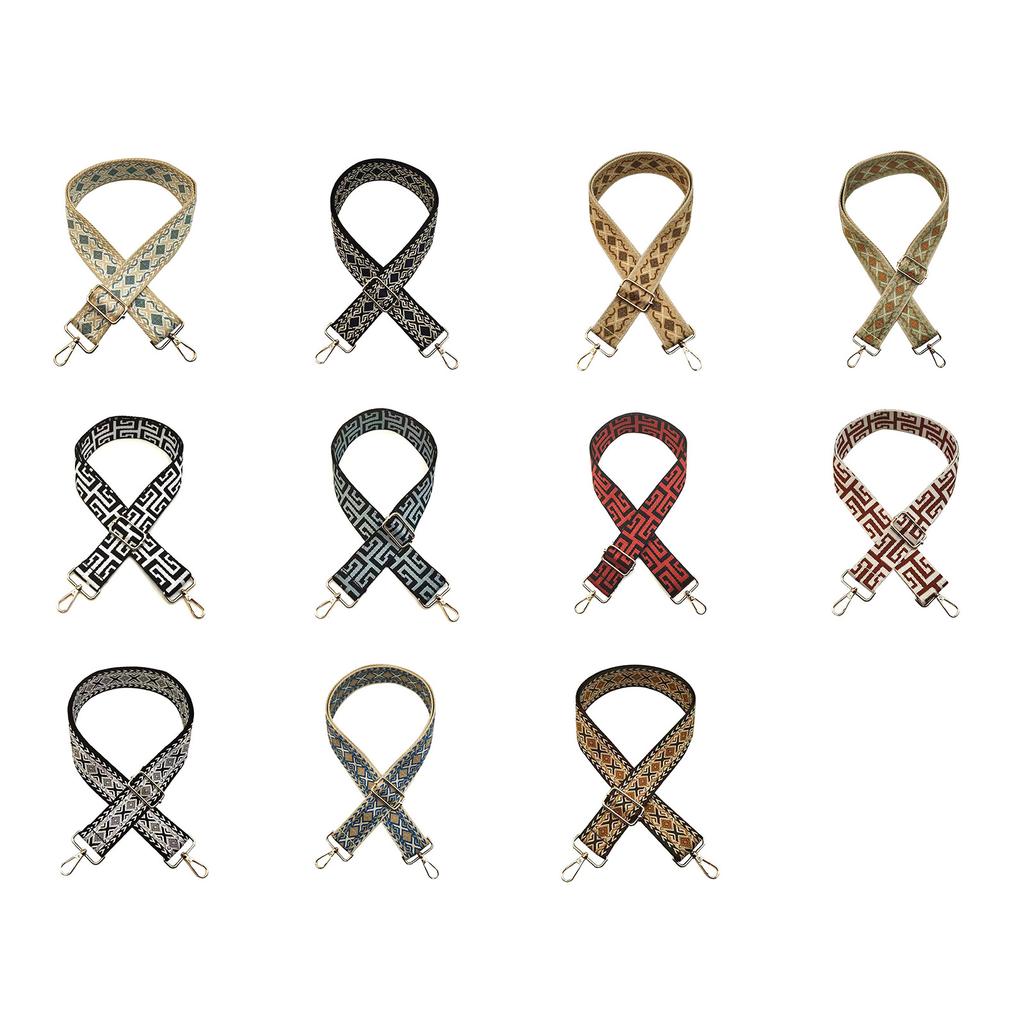 Регулируемый широкий ремень для сумки с этническим узором Прочный этнический ремень для сумки Замена Этнический плечевой ремень для сумки Прочный