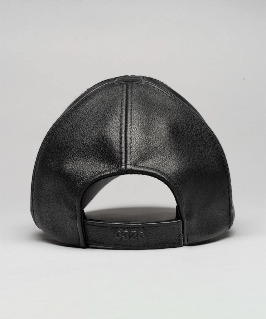 032Ssi (U) Leather Cap Black