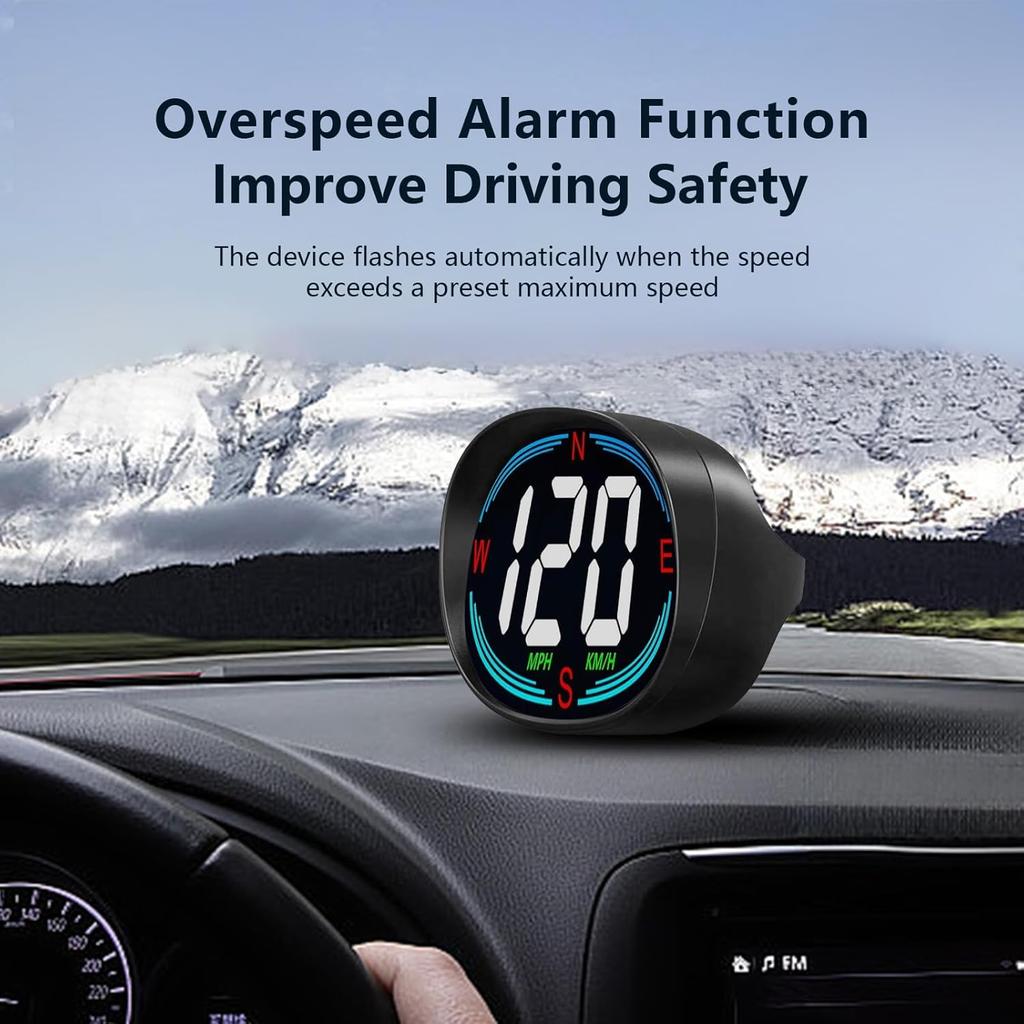 H2 GPS Спидометр Цифровой Спидометр GPS HUD Универсальный Для Всех Автомобилей Head Up Display Скорость Автомобиля Компас MPH KMH Измеритель Скорости Plug And Play