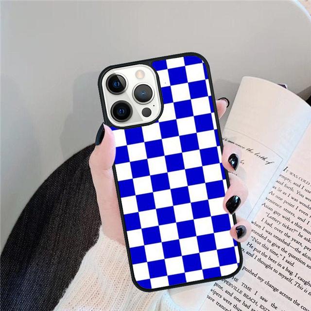 Клетчатый Чехол Мягкий Чехол Для Телефона Для iPhone 17 Air 15 16 Pro Max 14 13 12 11 Pro Max Plus