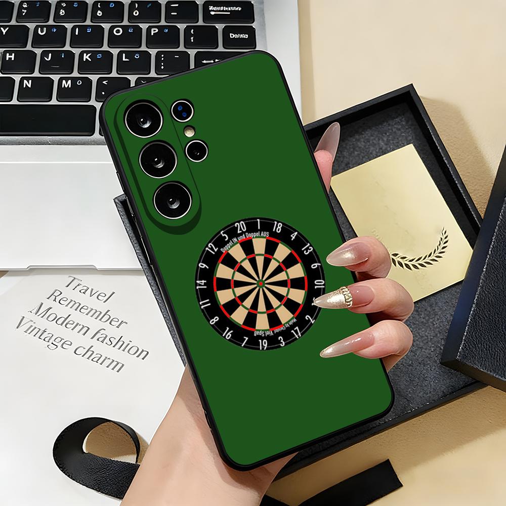 Playroom Dart Printed Phone Case For Samsung S26 S25 S24 FE S23 S22 S21 Plus S20 Ultra Note20Ultra Black Soft Shell