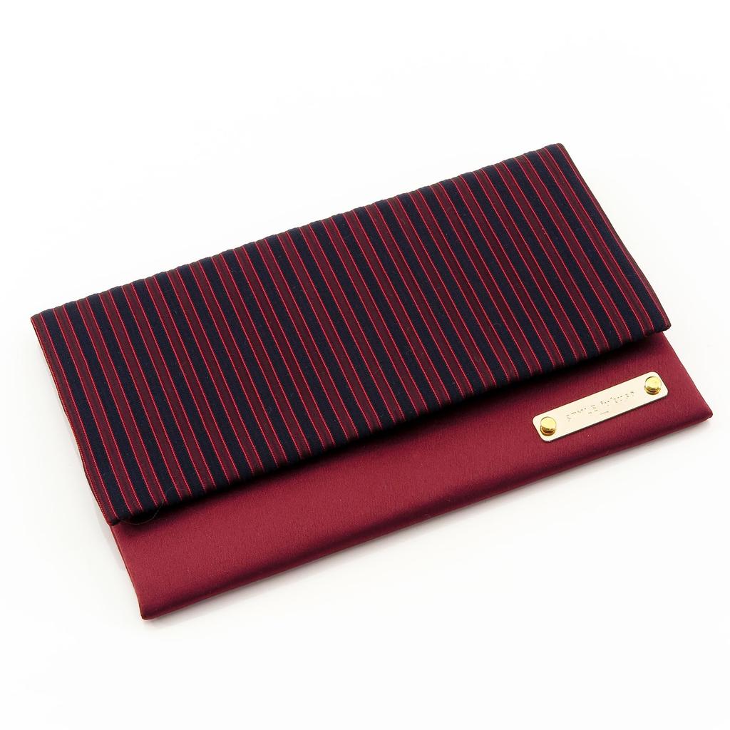 Made in Japan, burgundy tulle prayer bead pouch with snap closure, unisex, SNA03