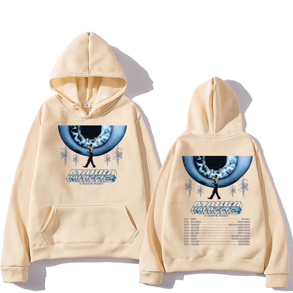 Marracash Palazzi 25 Тур Толстовки Подарок для Любителей Музыки Пуловеры Топы Уличная Одежда на Осень Зиму Женские Мужские Толстовки с Длинным Рукавом