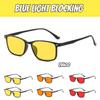 Men'S Classic Square Frame Ordinary Computer Glasses Neutral New Fashion High-Definition Anti-Blue Light Glasses Uv400 Glasses