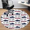 1pc Mouse Cheese Office Round Area Rug,  Mat Suitable For Office, Under Office Chairs Bedroom Living Room Home Decor, Room Deco