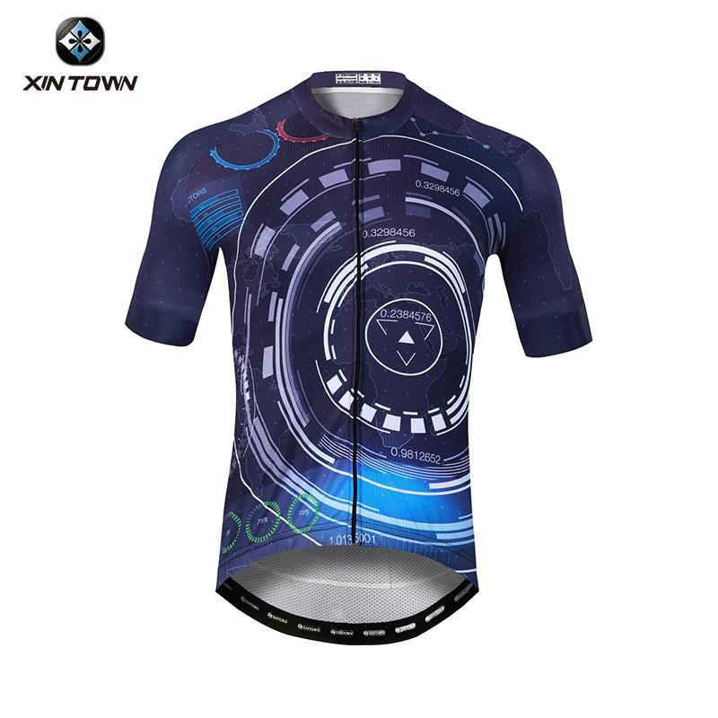 XINTOWN Mens Short Sleeve Cycling Jersey Breathable Bike Riding Shirt Cyclists