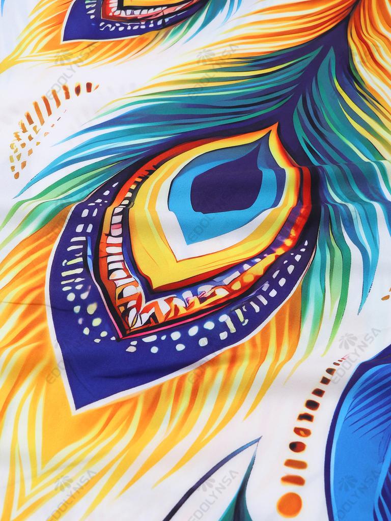 EDOLYNSA Зеленый богемный женский кафтан, расслабленное длинное платье, купальник, накидка, домашний халат Moo Moo Платье для отдыха на пляже Q1634