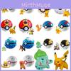 Pokemon Poke Ball Elf Figure Model Toy Pikachu Charmander Litten Rockruff Game Anime Figure