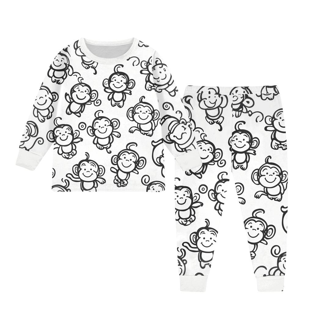 Детский раскрашиваемый брючный комплект для мальчиков и девочек, забавные наряды из 2 предметов, расписанные вручную в стиле DIY, мультяшные комплекты одежды для раскрашивания