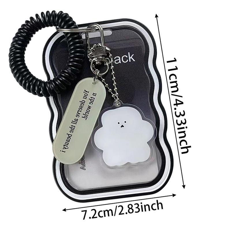 Креативный дизайн Kpop держатель для фотокарточек Прозрачный держатель для карточек Брелок для фото чехлы для автобусных карточек Чехол для студенческих карточек Защитник для фотографий