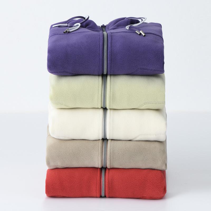 Утолщенная флисовая куртка осень и зима новая флисовая куртка для мужчин и женщин парный стиль флис олли повседневная толстовка с капюшоном плюс флис