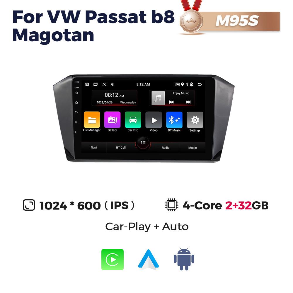 Navifly 2Din Android Carplay Мультимедийный Автомобильный Радио Плеер Для Volkswagen VW Magotan Passat B8 2015-2025 DSP GPS Навигация Стерео