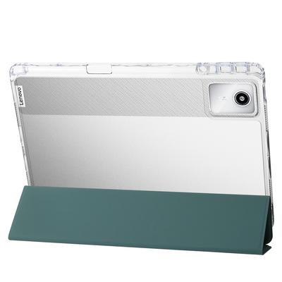 Чехол для Lenovo Tab M11/Xiaoxin Pad 11 2024 ТПУ+Акрил+ПУ Чехол для планшета с трехсекционной подставкой