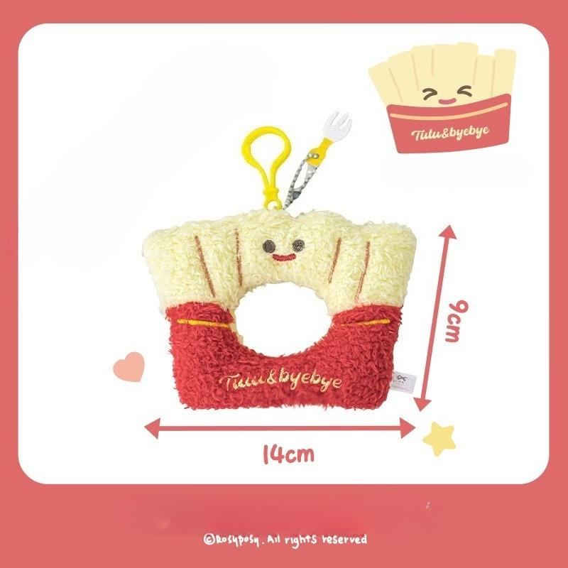 RosyPosy soft furnishings, afternoon tea series plush doll pendant, creative DIY pearl velvet bag pendant