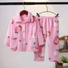 Flannel Children'S Pajamas Autumn And Winter Coral Fleece Boys' Baby Children'S Loungewear Set