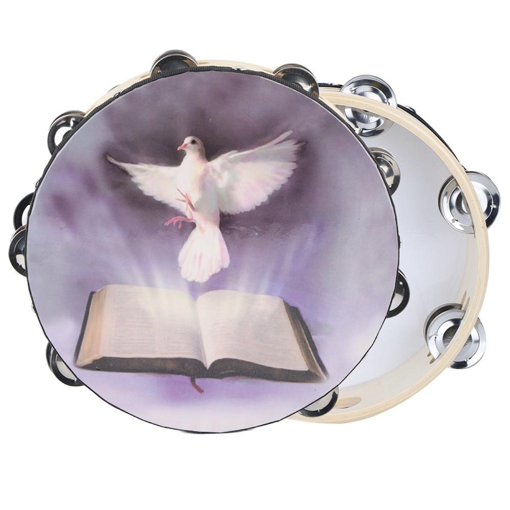 Dove pattern decoration Hand Drum Percussion Instrument Early childhood music training