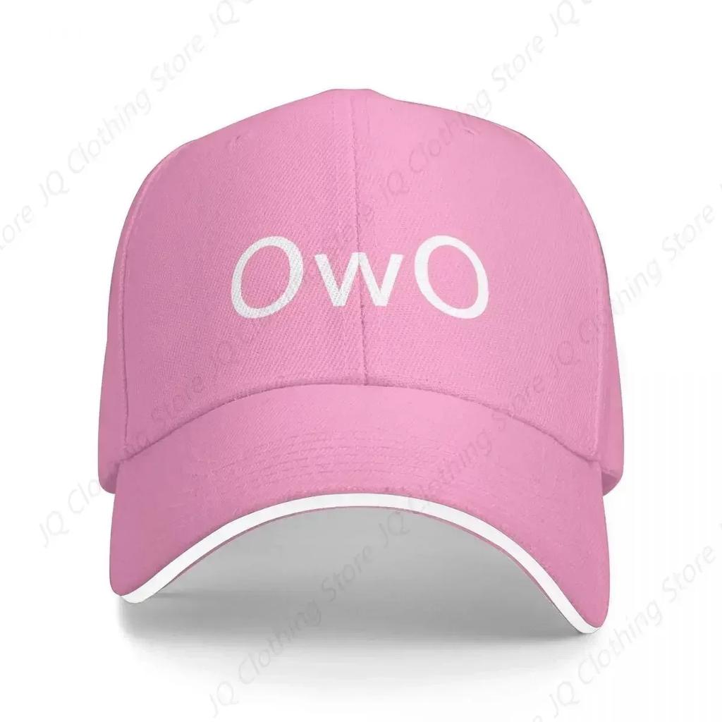 Kawaii OwO Emote Face Mouth Black Baseball Cap black fishing hat Golf Golf Unisex WoUnisexs