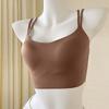 Японский летний тонкий - стиль спортивный бюстгальтер без спинки для женщин, пуш-ап, против просвечивания, цельная фиксированная чашка, нижнее белье в стиле майки