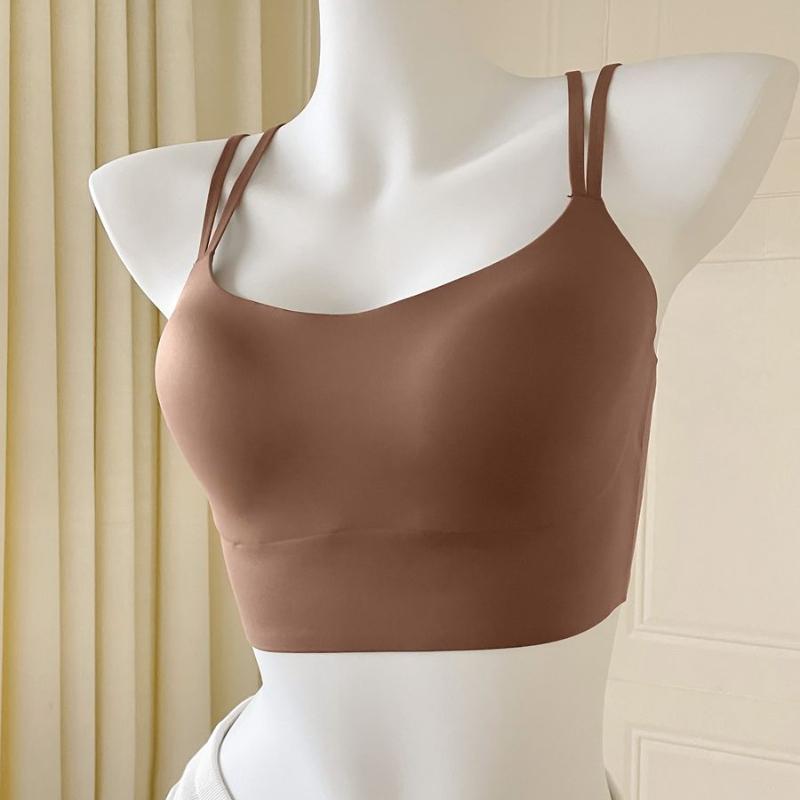 Японский летний тонкий - стиль спортивный бюстгальтер без спинки для женщин, пуш-ап, против просвечивания, цельная фиксированная чашка, нижнее белье в стиле майки