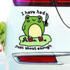 DS52#14x13см Смешная Милая Лягушка Наклейка на Автомобиль Декоративная Наклейка на Бампер Водонепроницаемая Виниловая Наклейка Внешние Аксессуары Для Автомобиля