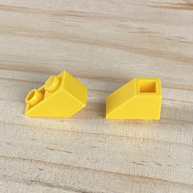 Совместимый строительный блок, строительный блок из мелких частиц, 3665, технологические детали для образования, аксессуары, 2X1, наклонный обратный кирпич