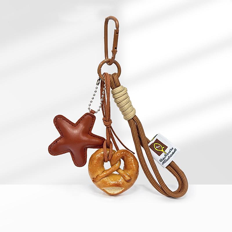 Yogodlns Bag Pendant Cartoon Nylon Woven Bag Accessories Star Mushroom Handbag Pendant For Women Gift