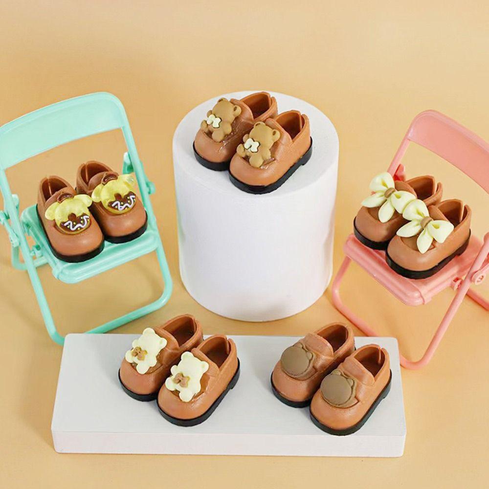 Мини-туфли ручной работы из ПВХ 4 см. Туфли для мультяшных кукол. Подарки на день рождения.