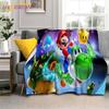Флисовое одеяло с 3D принтом Mario Bros для кроватей, походов, пикника, толстое одеяло, модное флисовое покрывало, одеяло