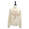 Shiz Madam Wool Cashmere Half Polo Knit With Pearl Decoration T57411