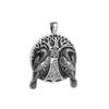 Vintage Viking Odin Double Ravens Necklace Stainless Steel Nordic Tree of Life Pendant for Men Amulet Jewelry