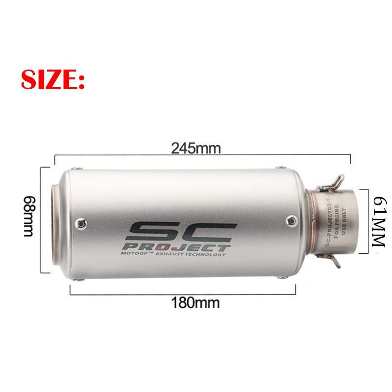 10 стилей, высокое качество, SC PROJECT, внутренний диаметр 51 мм/60 мм, выхлопная трубка мотоцикла, съемная трубка глушителя DB Killer, мотоцикл MTB ATV