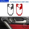 Для Honda Civic Si 2001 2002 2003 2004 2005 Аксессуары Панель Накладка Ручки Двери Салона Автомобиля Стикер из Углеродного Волокна