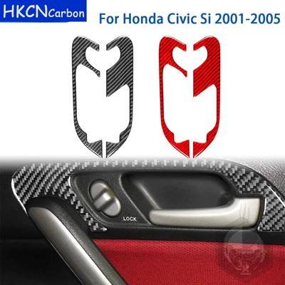 Для Honda Civic Si 2001 2002 2003 2004 2005 Аксессуары Панель Накладка Ручки Двери Салона Автомобиля Стикер из Углеродного Волокна