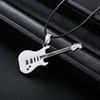 High Quality Stainless Steel Necklaces For Men Women Feather Flame Guitar Cross Pendant Necklace Jewelry Wholesale Dropshipping