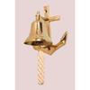 Door Bell with Ship Anchor Bracket Wall Hanging Decor (Brass) (Brass Anchor Bracket Bell)